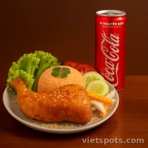 Combo Cơm Chiên Gà Xối Mỡ Góc 4 + Coca