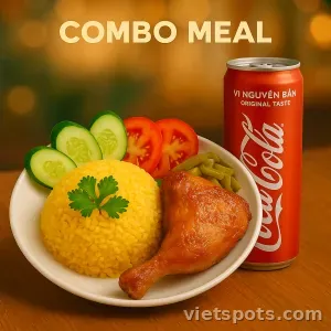 Combo Cơm Chiên Gà Xối Mỡ Đùi + Coca