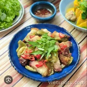 Thịt Ba Chỉ Quay Xào Dưa Cải (Không Cơm)