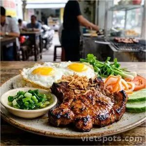 Cơm tấm sườn chả ốp la
