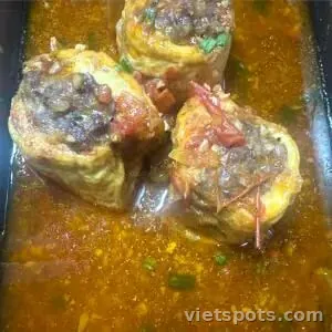 Cơm tấm đậu hũ nhồi thịt