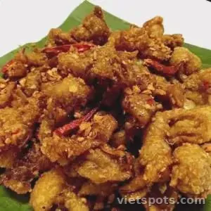 Da gà chiên giòn mắm tỏi