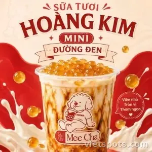 Sữa Tươi Hoàng Kim Mini Đường Đen