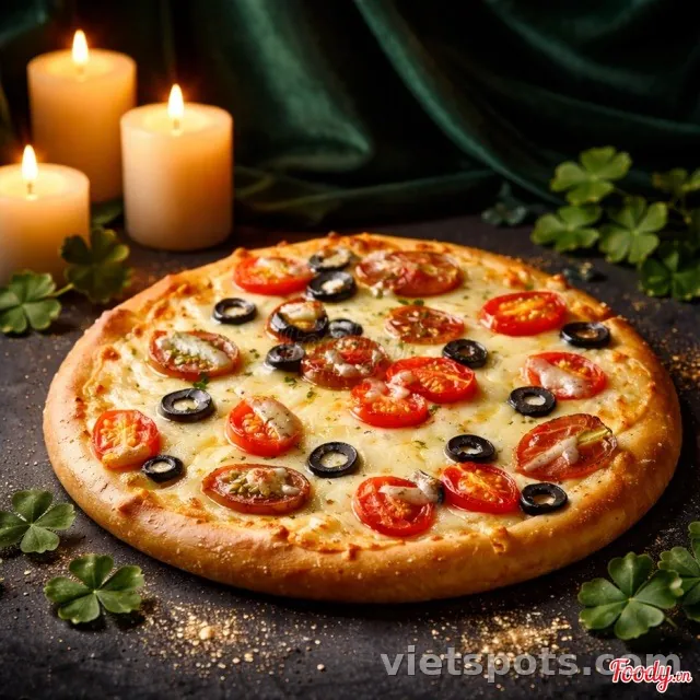 Pizza rau củ phô mai size 18