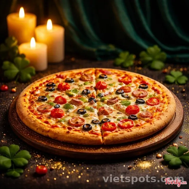 Pizza rau củ phô mai size 28