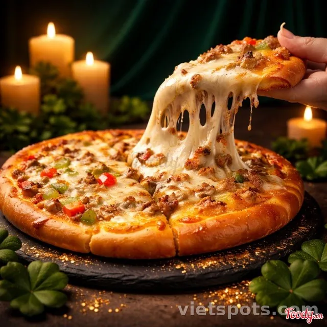 Pizza bò phô mai size 28