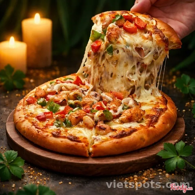 Pizza hải sản phô mai size 18