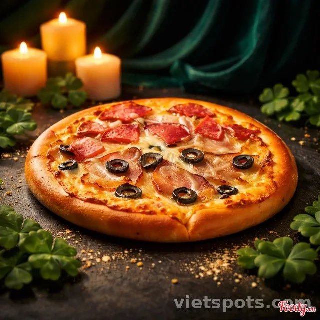 Pizza thịt xông khói & pepperoni size 18
