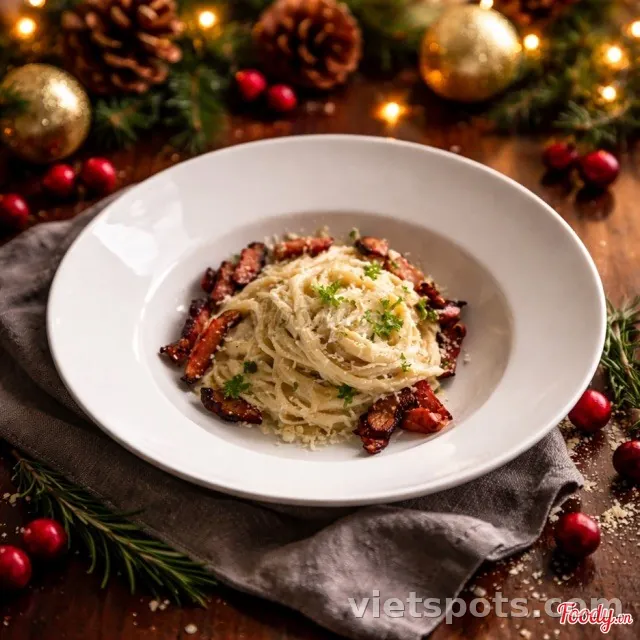 Mỳ Ý Carbonara ba chỉ xông khói