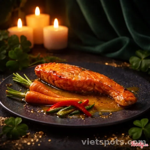Cá hồi xốt chanh dây