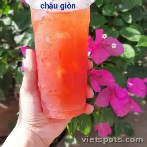 Trà Dâu trân châu trắng ly khổng lồ