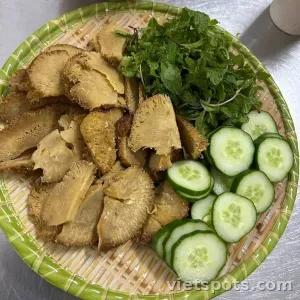 nấm hầu thủ hấp chấm mắm gừng
