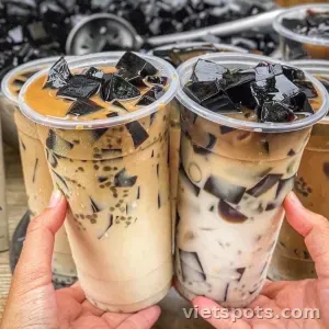 Trà sữa sương sáo chân châu trắng