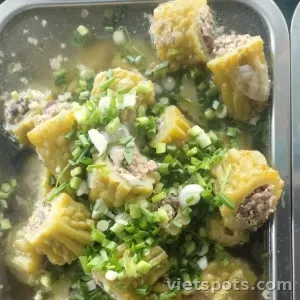 canh khổ qua độn thịt