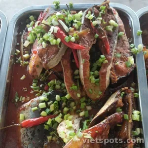 cơm cá bông lau kho tiêu