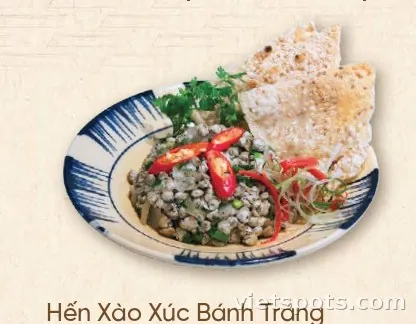 Hến Xào Xúc Bánh Tráng