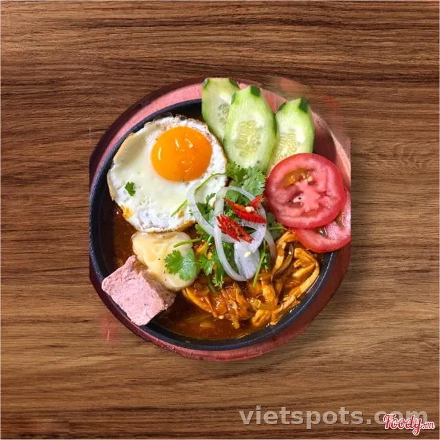 Chảo gà xé