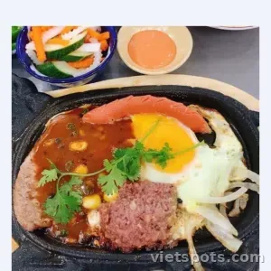 1 trứng , pate , xíu mại , xúc xích