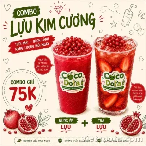 Combo Trà lựu - Ép lựu (size M)