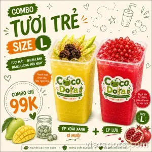 Combo nước ép tươi trẻ Size L
