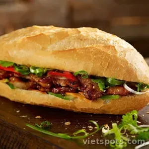 Bánh mì gà 1 xiên + 1 nước