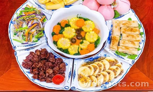Mâm Cúng Chay 5 món (2) đặt trước 1h