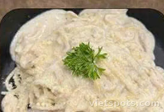 Спагетти со сливочно-грибным соусом