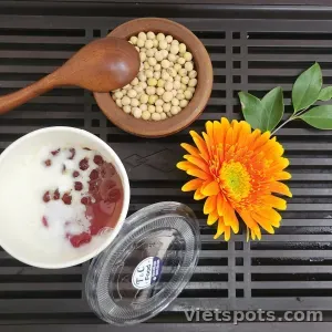 Tàu hủ Singapore kem chese trân châu & nước cốt dừa