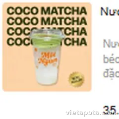 Nước dừa kem matcha