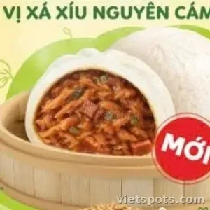 Bánh bao chay nguyên cám vị xá xíu
