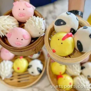 Bánh bao hình heo sữa