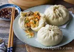 Combo bánh bao chay Đặc Biệt + sữa đậu nành Fami