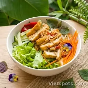 Bún trộn đậu hũ nước tương
