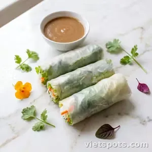 Gỏi cuốn mắm nêm chay (3 cuốn)