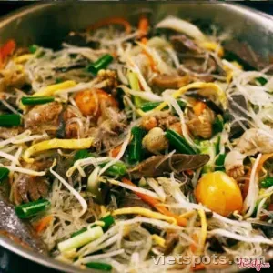 Lòng mề xào miến