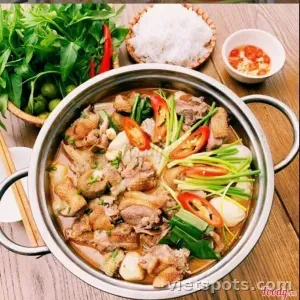 Lẩu vịt om sấu (nồi to)