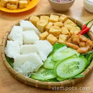 Bún Đậu Nem Chua Rán