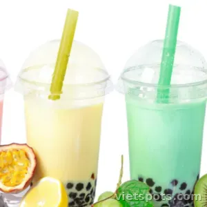 Melon Milk Tea with Extra Jelly