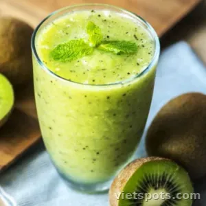 Kiwi Milk Tea with Extra Jelly