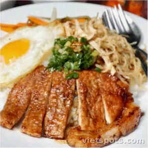Grilled Pork Chop Rice with Fried Egg