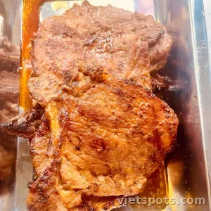 Rice with 2 Grilled Pork Chops